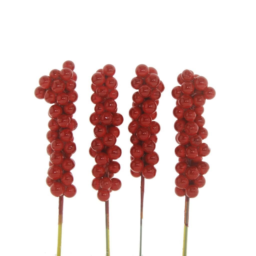 10 Adet 7x2cm Berry Kokina Yapay Böğürtlen Süsleme