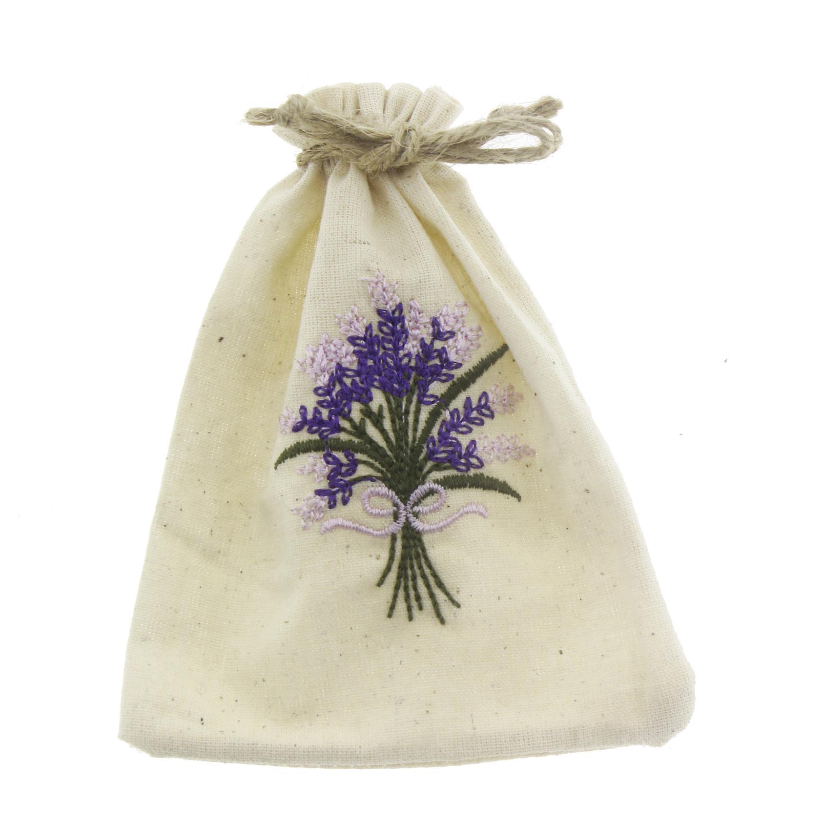 10 Adet 9x12cm Keten Kese İğne Oyası Lavanta