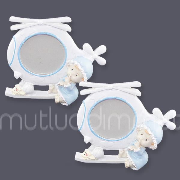 10 Adet Bebekli Helikopter Fotoğraf Çerçevesi