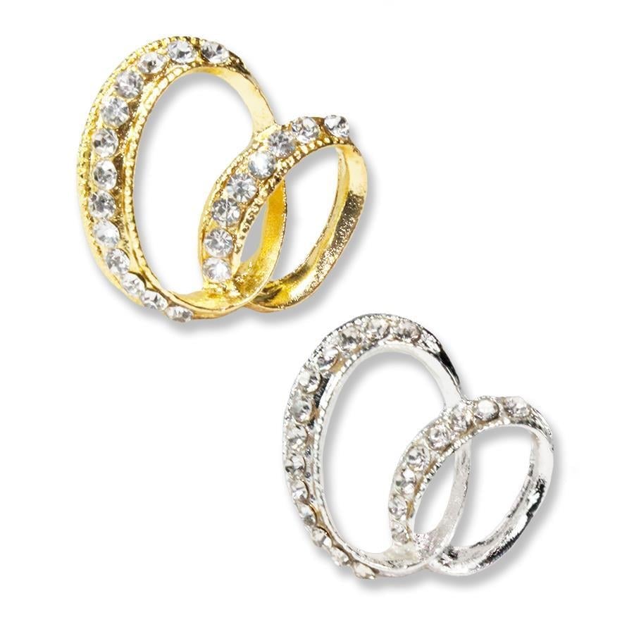 10 Adet Çok Taşlı Metal Yüzük