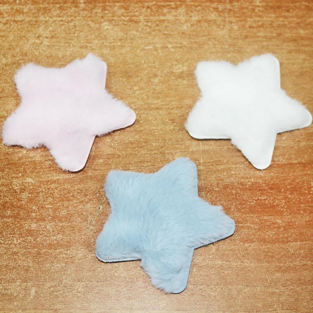 10 Adet Kumaş Aksesuar Yıldız 7cm