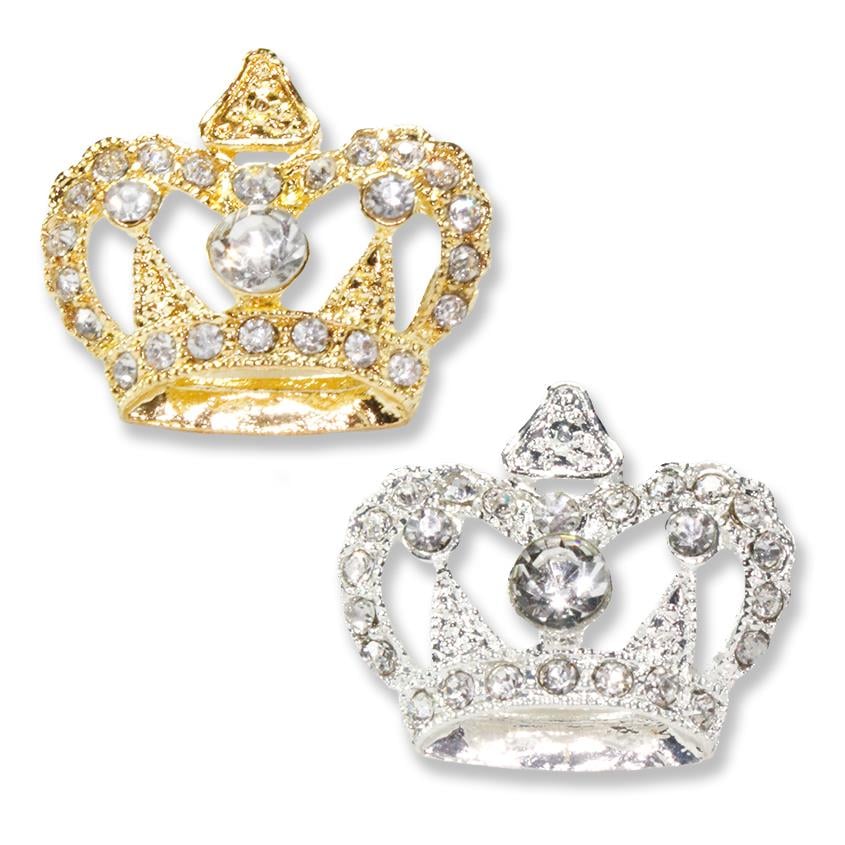 10 Adet Metal Taşlı Büyük Kral Tacı