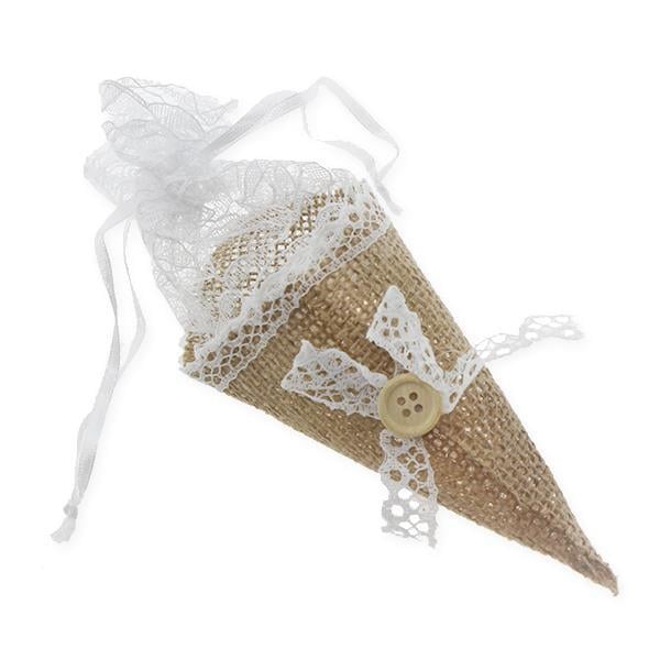 10 Adet Üçgen Keten Külah