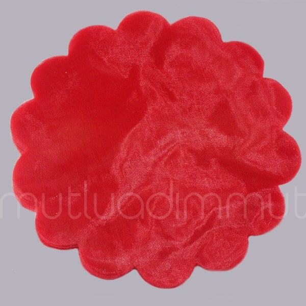 100 Adet Düz Organze Tül 22cm