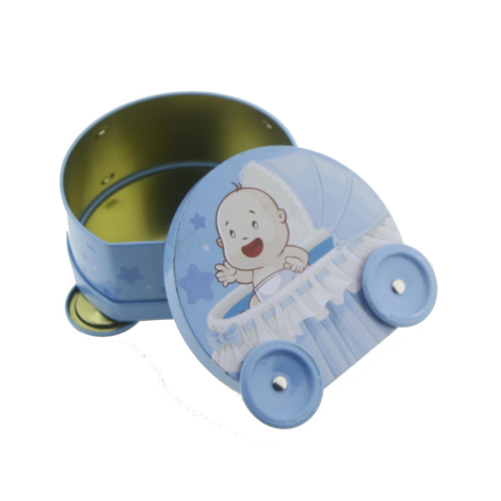 11x12cm Puset Bebek Arabası Metal Kutu