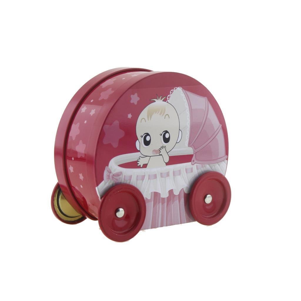 11x12cm Puset Bebek Arabası Metal Kutu