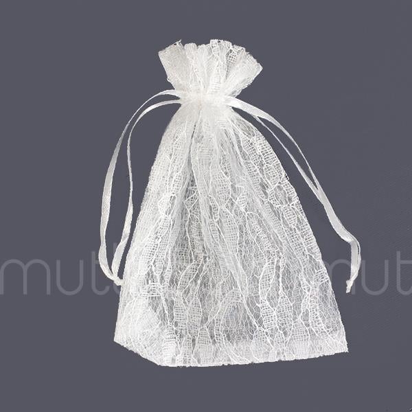 12 Adet 10x13cm Dantel Kese