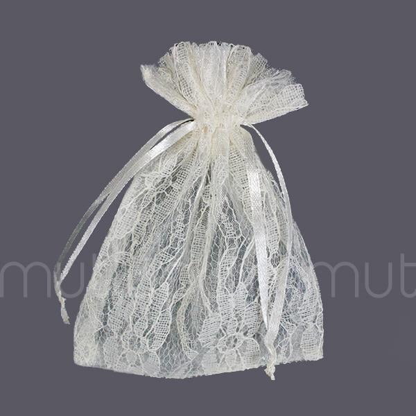 12 Adet 10x13cm Dantel Kese