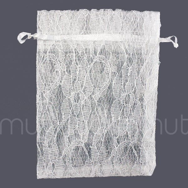 12 Adet 10x13cm Dantel Kese
