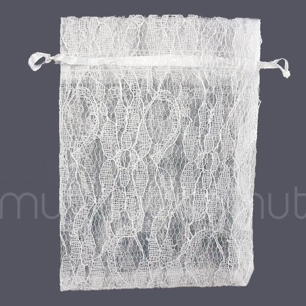 12 Adet 10x13cm Dantel Kese