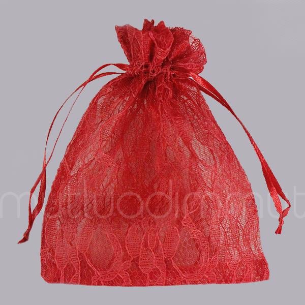 12 Adet 10x13cm Dantel Kese