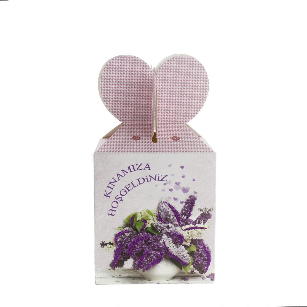 12 Adet 10x16cm Kınamıza Hoşgeldiniz Karton Kutu