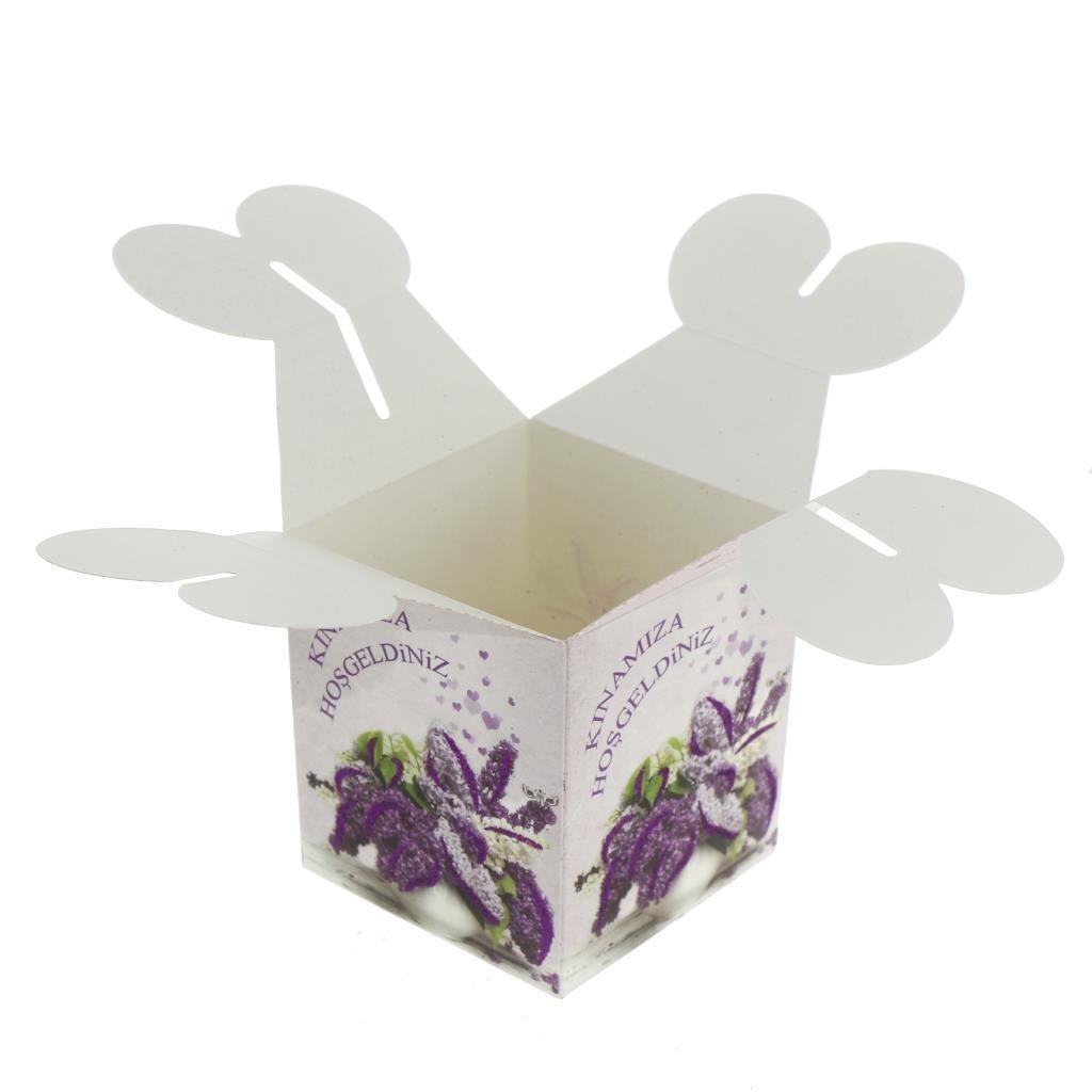 12 Adet 10x16cm Kınamıza Hoşgeldiniz Karton Kutu