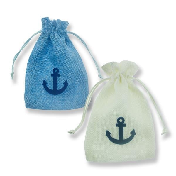 12 Adet 11x17cm Keçe Çapalı Keten Kese