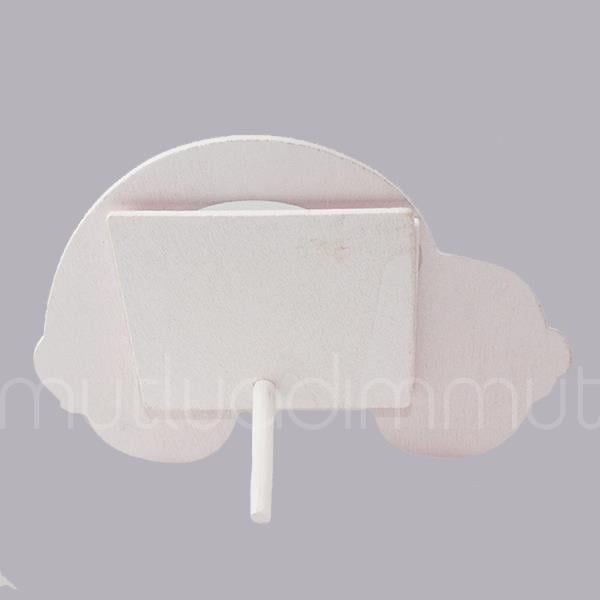 12 Adet 12x10cm Ahşap Çerçeve Çiçekli Araba