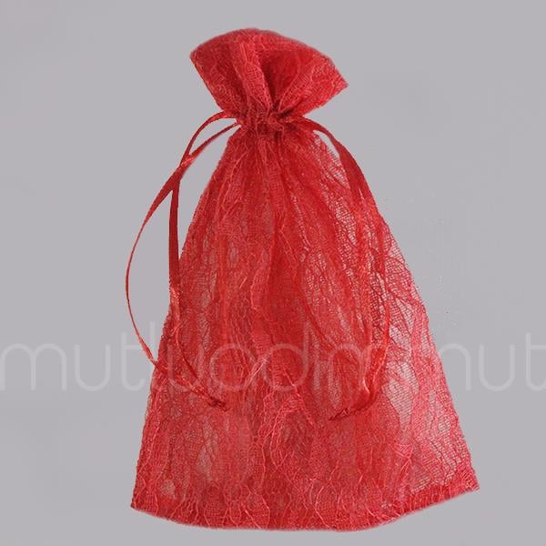 12 Adet 12x17cm Dantel Kese