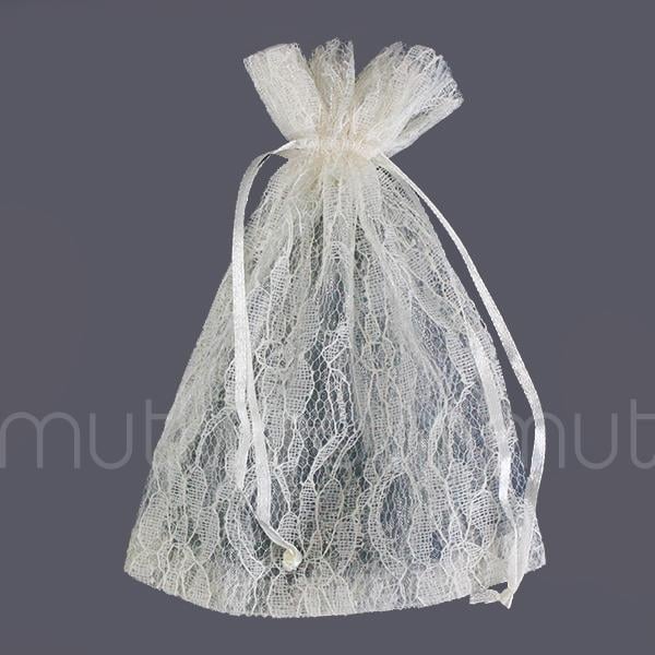 12 Adet 12x17cm Dantel Kese