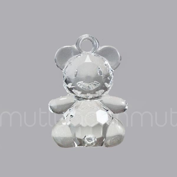 12 Adet 3,4cm Ayıcık Biblo Kristal Kesim Plastik Akrilik