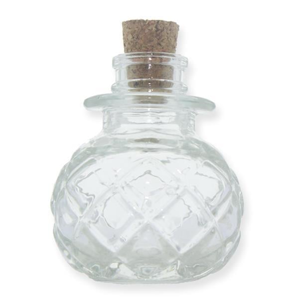 12 Adet 35cc Tombul Baklavalı Cam Şişe