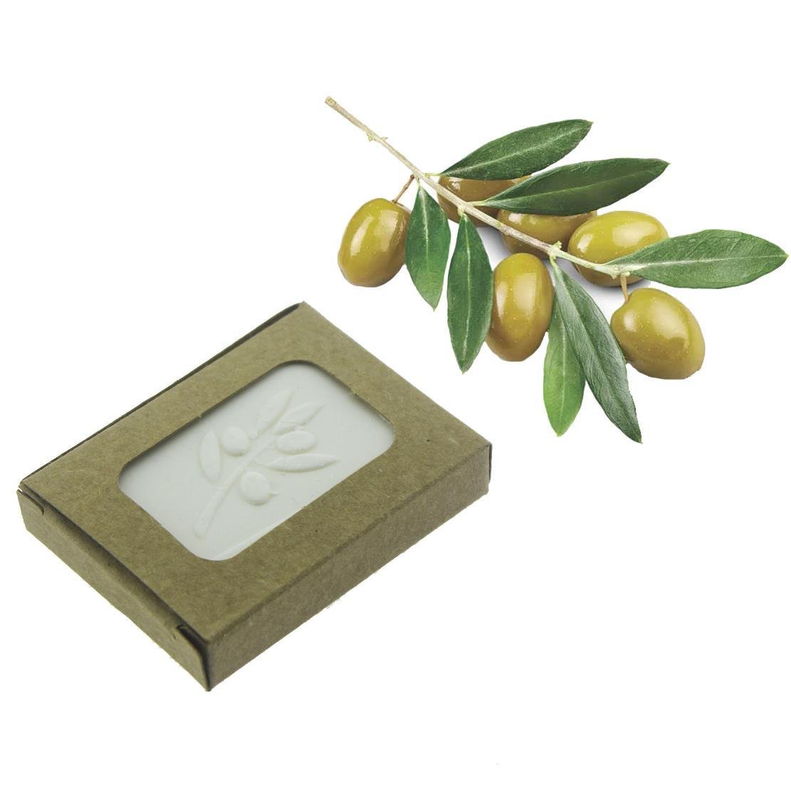 12 Adet 3,5x5,5cm Zeytinyağlı Doğal Sabun Kraft Kutulu