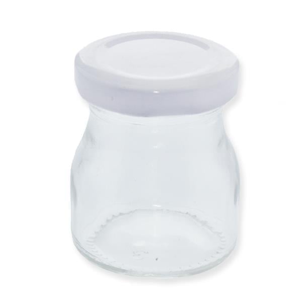 12 Adet 4,5x5,5cm Beyaz Kapaklı Tombik Cam Şişe