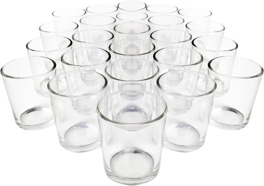 12 Adet 4,5x6cm Shot Bardağı Cam Mumluk Bardak