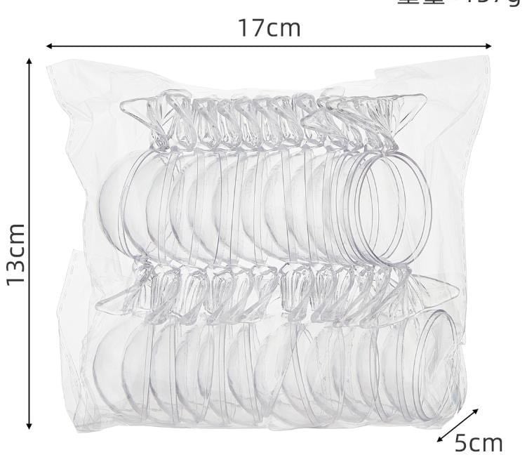 12 Adet 4x9cm Plastik Şeker Bonbon Kutu Şeffaf
