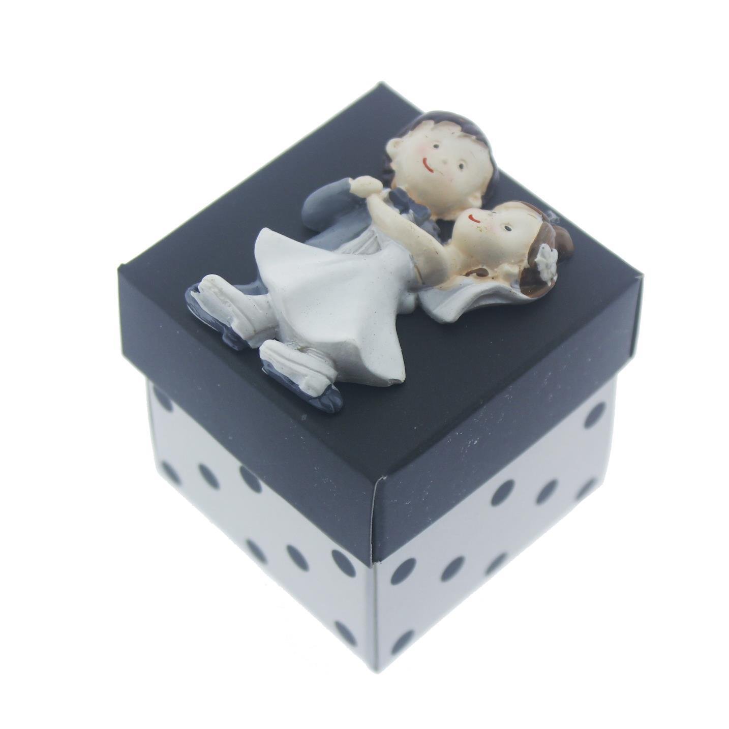 12 Adet 5x5cm Kutu Dans Eden Gelin Damat Biblolu