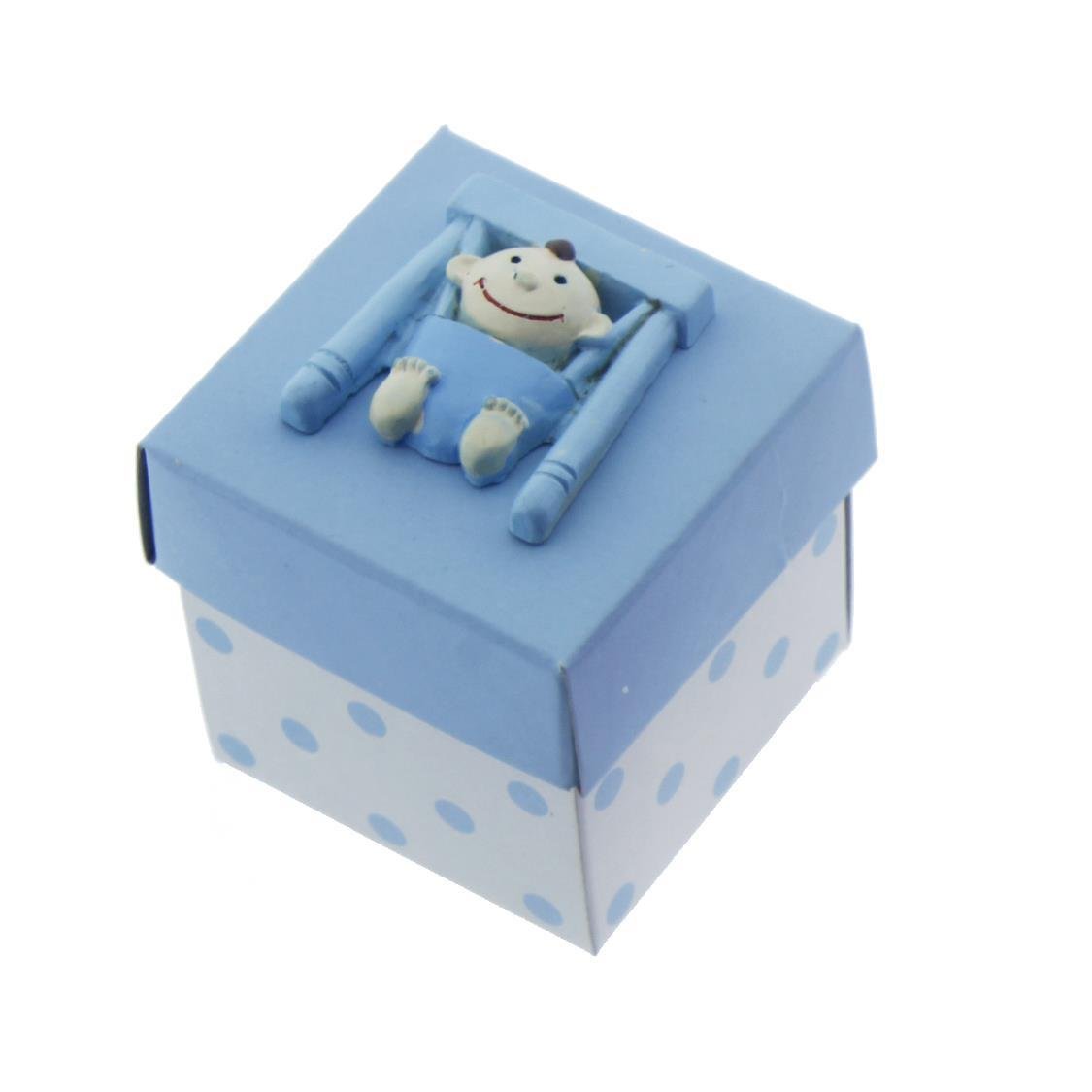 12 Adet 5x5cm Kutu Salıncakta Bebek Biblolu