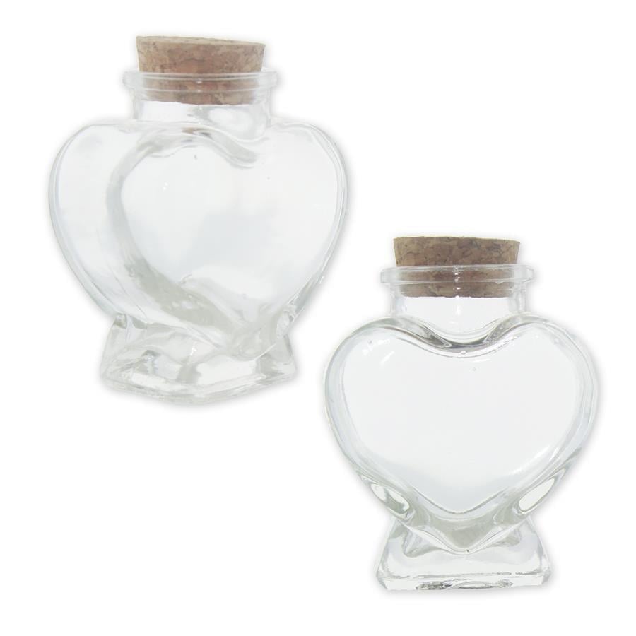 12 Adet 65cc Kalp Şişe