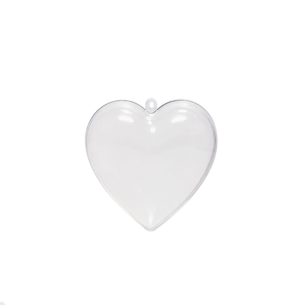 12 Adet 6,5cm Plastik Kalp Kutu