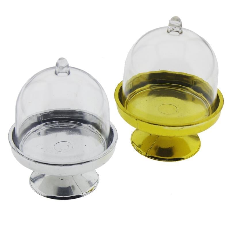 12 Adet 6cm Plastik Cupcake Kapaklı Kutu