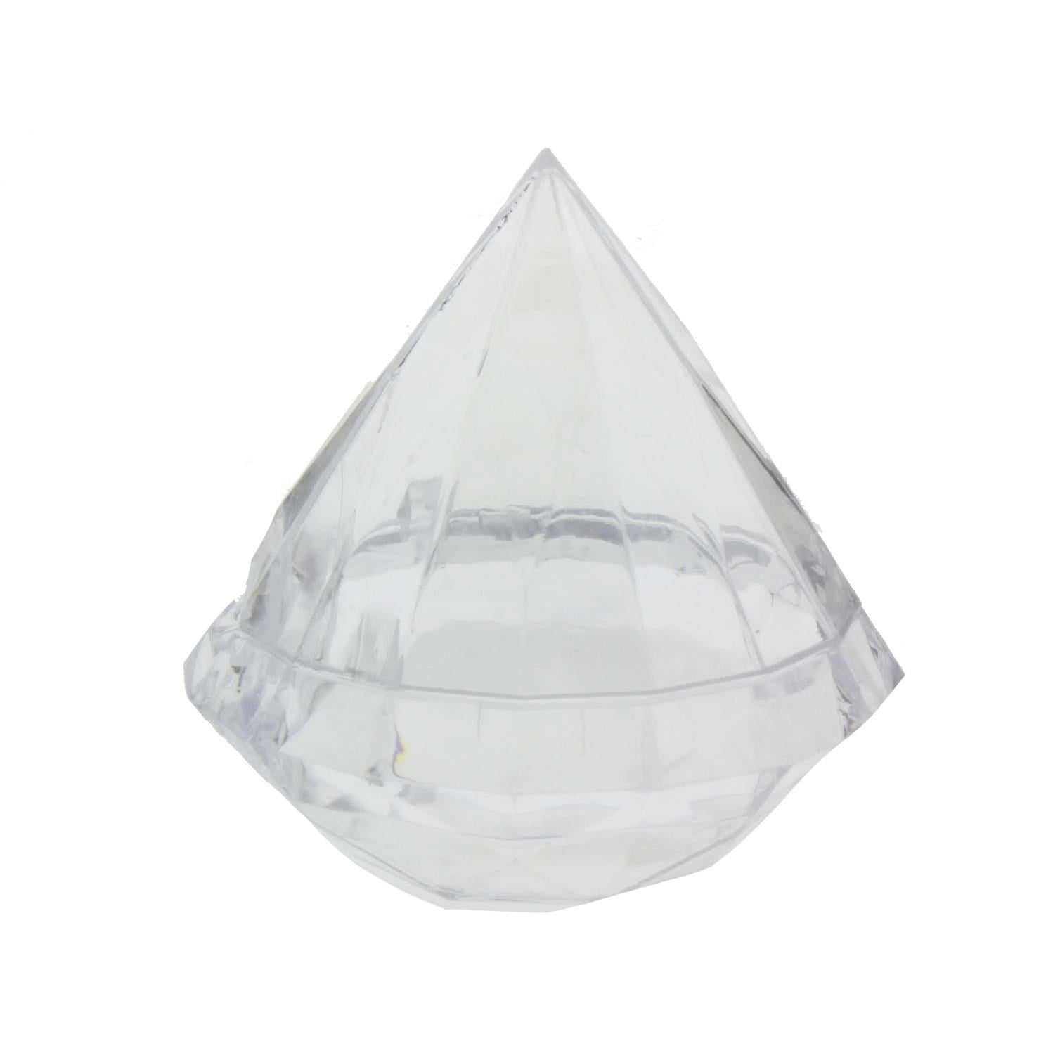 12 Adet 7x6,Cm Elmas Plastik Kutu Piramit