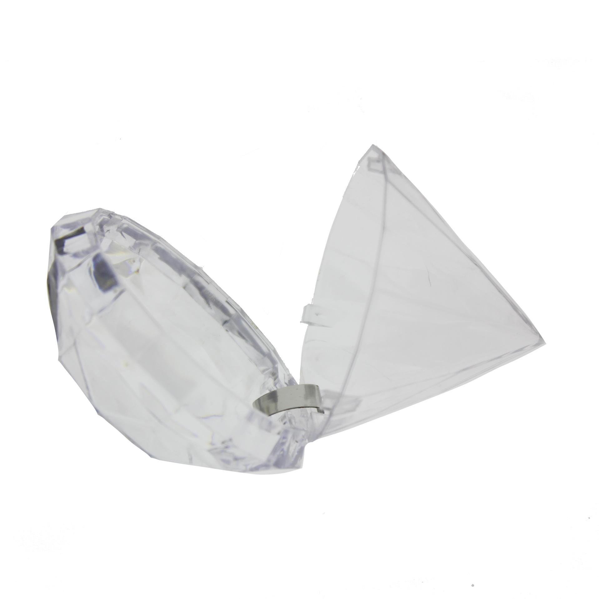 12 Adet 7x6,Cm Elmas Plastik Kutu Piramit