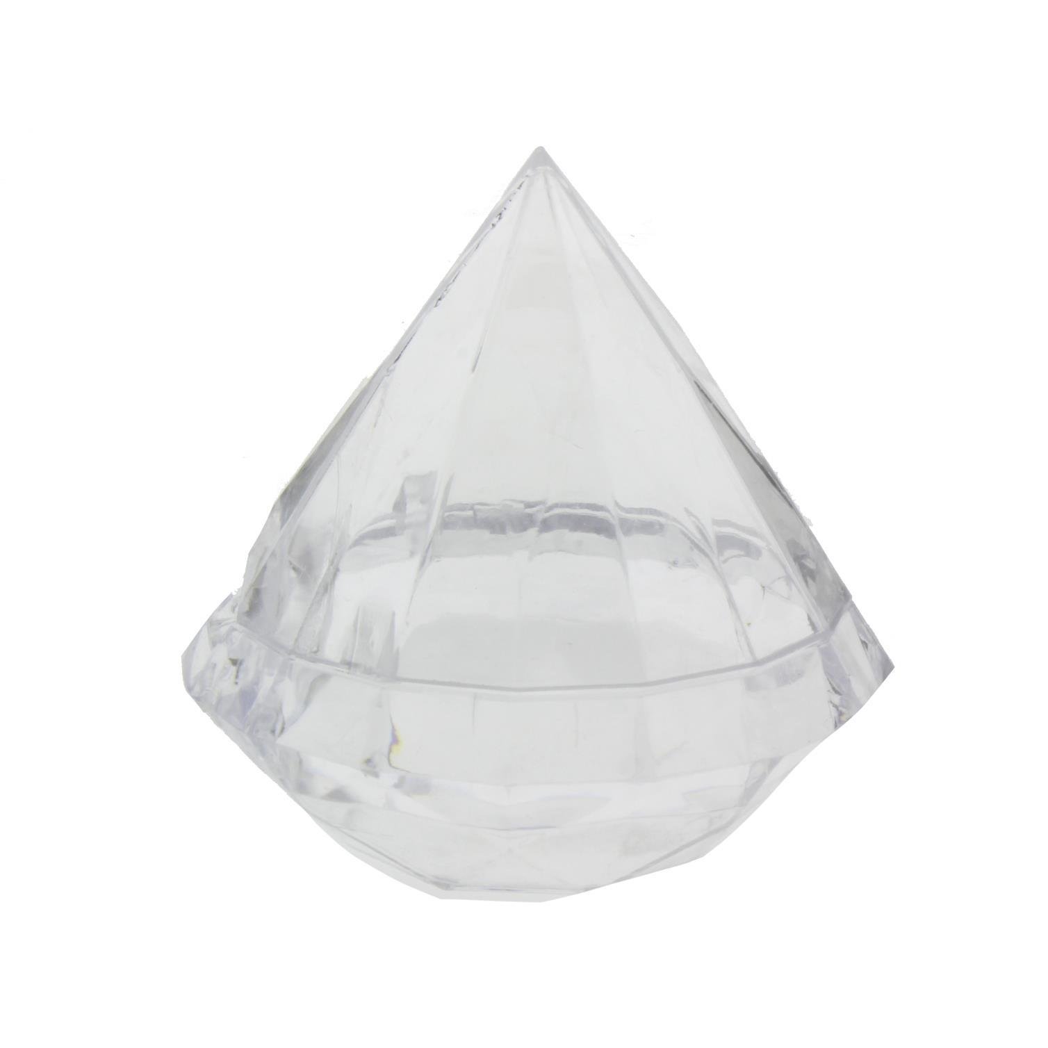 12 Adet 7x6,Cm Elmas Plastik Kutu Piramit