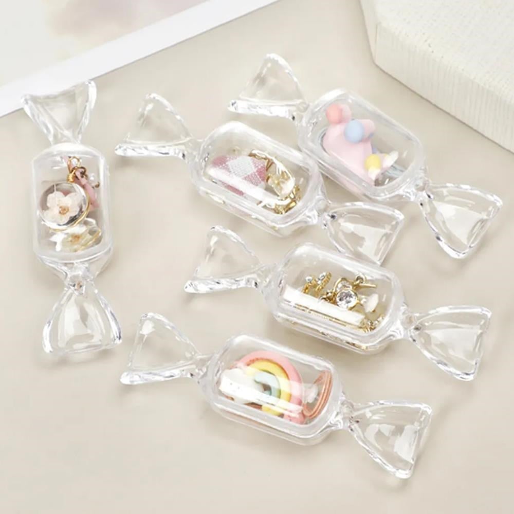 12 Adet 8x2,2cm Mini Bonbon Şeker Kutu Şeffaf