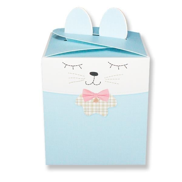 12 Adet 9x9cm Kedili Kare Karton Çanta