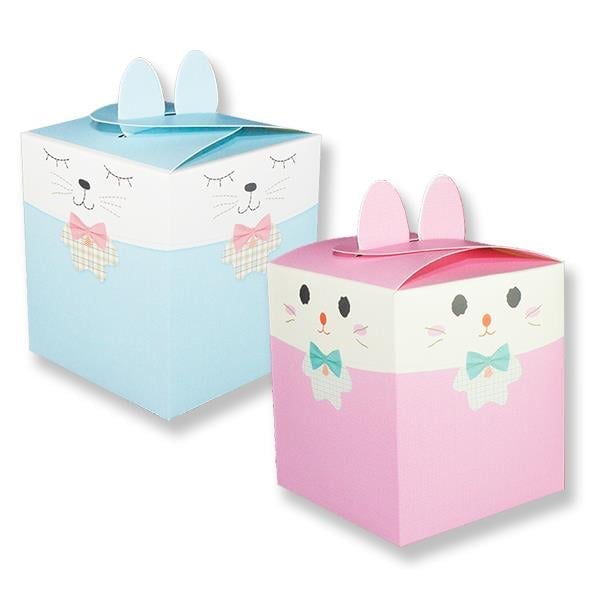 12 Adet 9x9cm Kedili Kare Karton Çanta