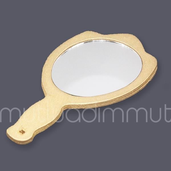 12 Adet Ahşap El Aynası