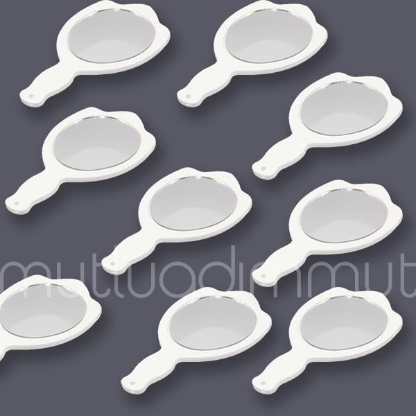 12 Adet Ahşap El Aynası