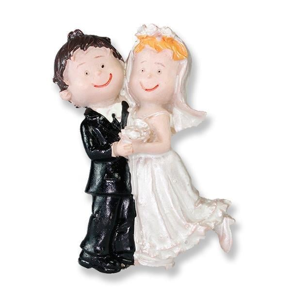 12 Adet Ayağı Havada Gelin Ve Damat Biblo