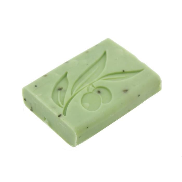 12 Adet Elma Taneli Zeytinyağlı Doğal Sabun  50gr. Dikdörtgen