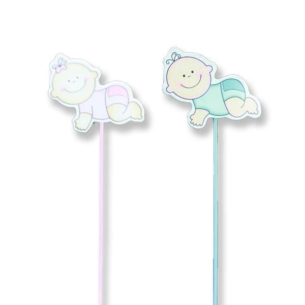 12 Adet Emekleyen Bebek Ahşap Çubuk