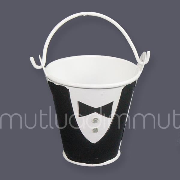 12 Adet Gelin-Damat Çift Taraflı Metal Kova