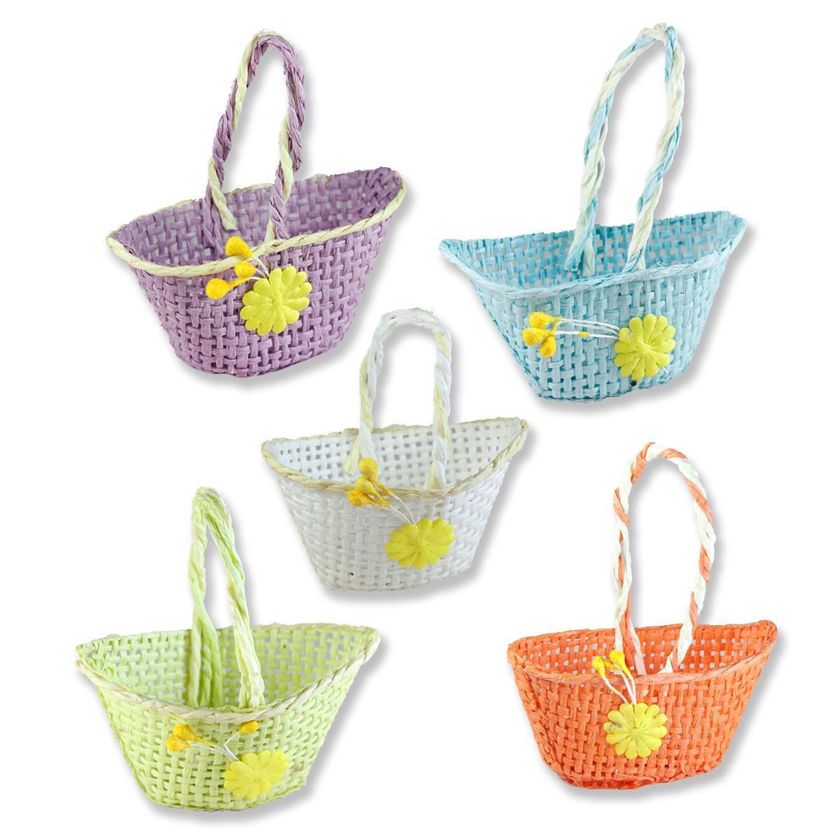 12 Adet Hasır Küçük Sepet