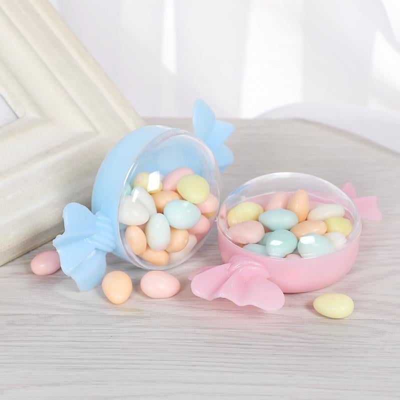 12 Adet Kapaklı Plastik Bonbon Şeker Kutu