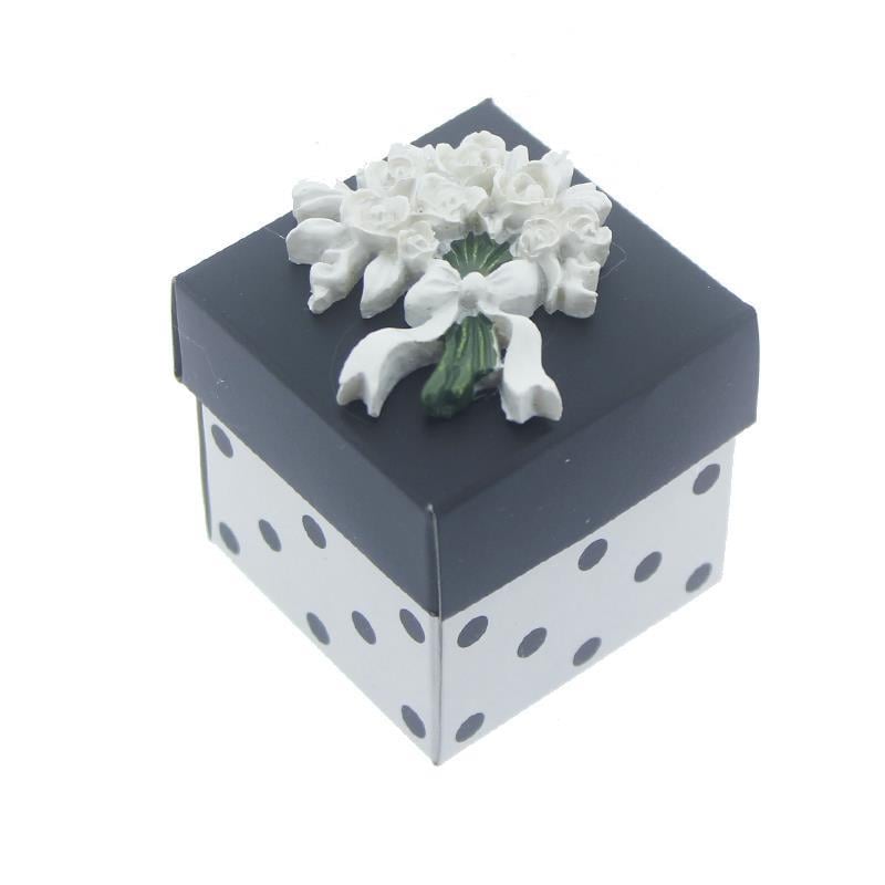 12 Adet Karton Kutu Çiçek Biblolu