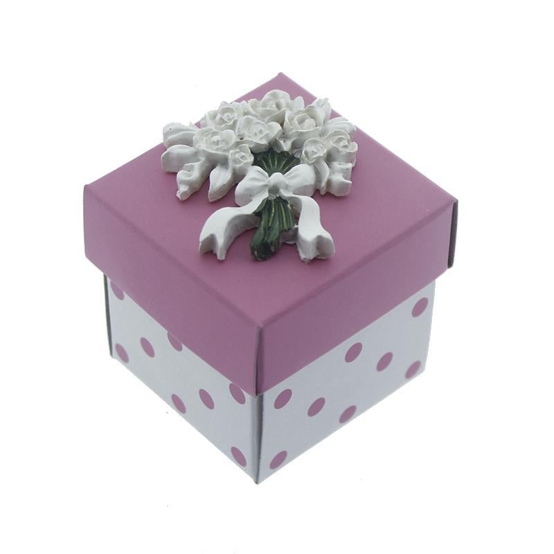 12 Adet Karton Kutu Çiçek Biblolu