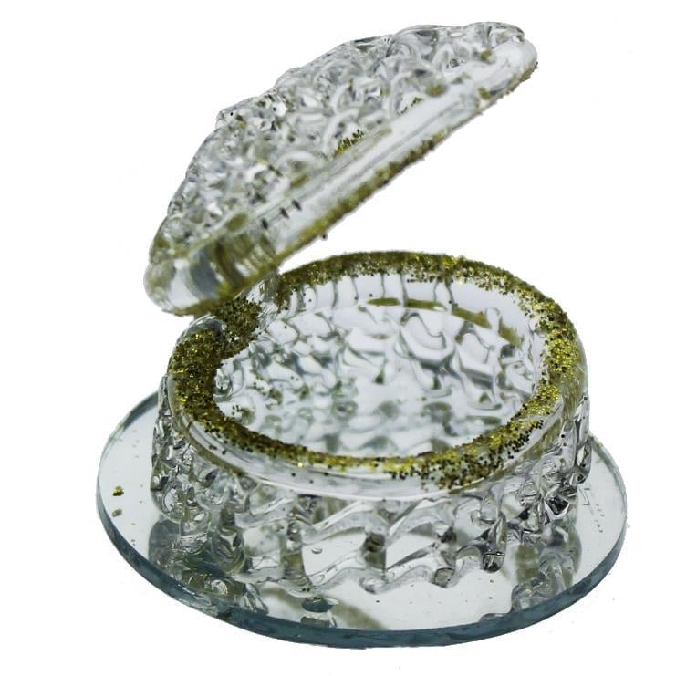 12 Adet Kristal Cam Midye Simli