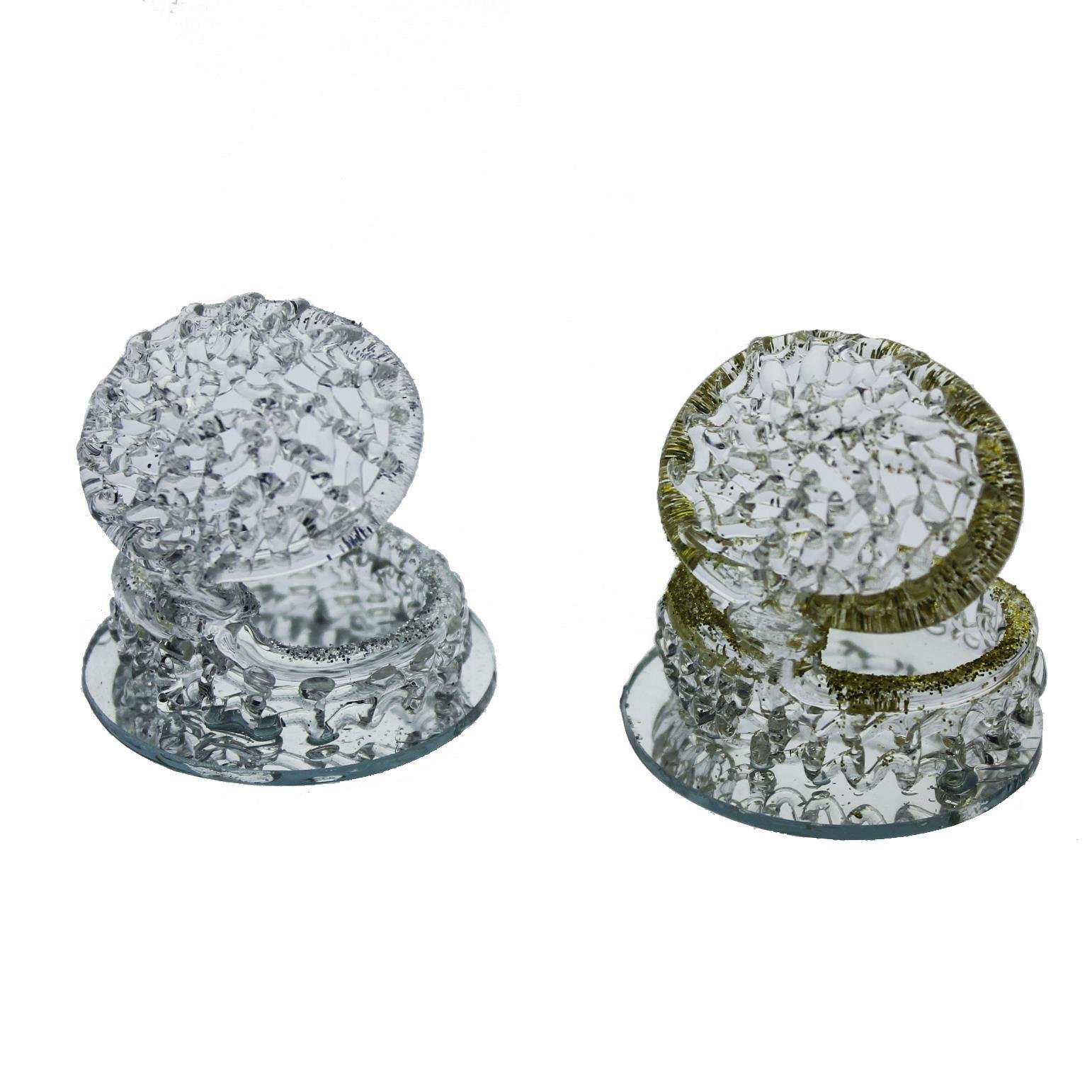 12 Adet Kristal Cam Midye Simli